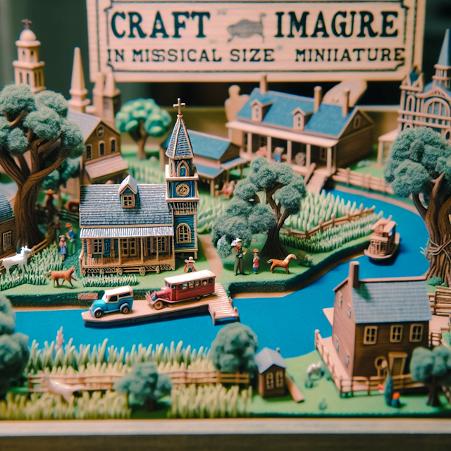 Create an image of intricate miniature model scene that encapsulates the vibrant essence and unique characteristics of Country Mississippi, styled to echo the fascinating detail and whimsy of Miniatur World.