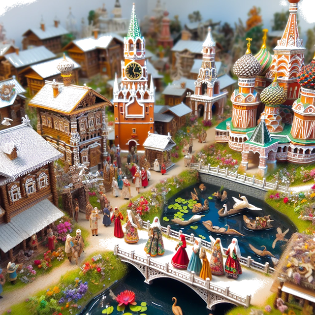 Create an image of intricate miniature model scene that encapsulates the vibrant essence and unique characteristics of Country Russische SFSR, styled to echo the fascinating detail and whimsy of Miniatur World.
