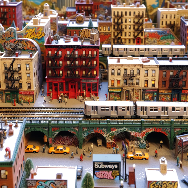 Create an image of intricate miniature model scene that encapsulates the vibrant essence and unique characteristics of City Bronx, in country New York City styled to echo the fascinating detail and whimsy of Miniatur World.
