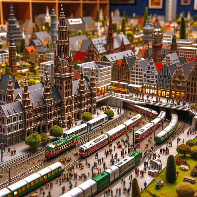 Create an image of intricate miniature model scene that encapsulates the vibrant essence and unique characteristics of City Duitsland, in country Berlijn styled to echo the fascinating detail and whimsy of Miniatur World.