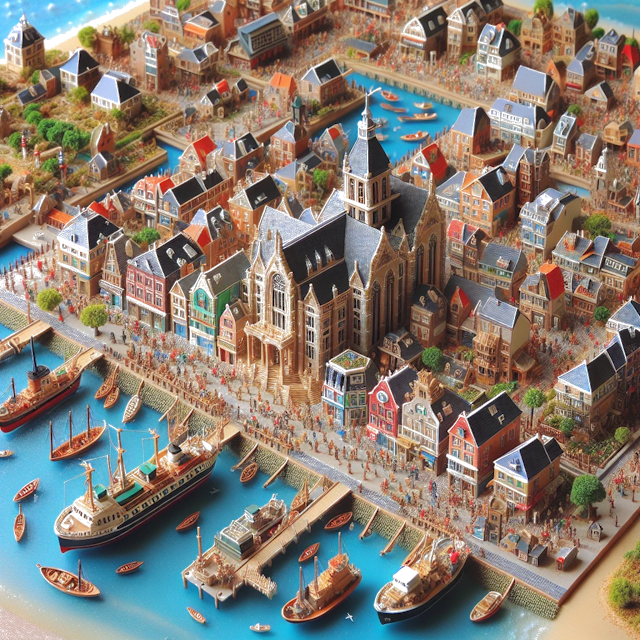 Create an image of intricate miniature model scene that encapsulates the vibrant essence and unique characteristics of City Newtown, in country Pensilvânia styled to echo the fascinating detail and whimsy of Miniatur World.