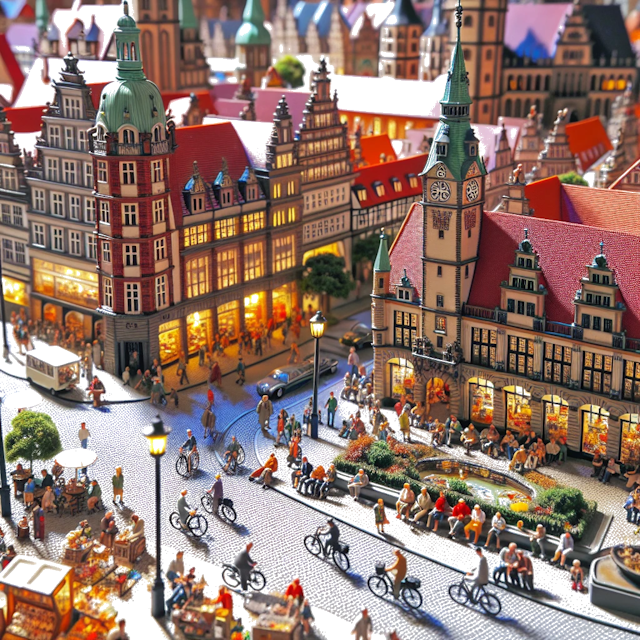 Create an image of intricate miniature model scene that encapsulates the vibrant essence and unique characteristics of City Duitsland, in country Hannover styled to echo the fascinating detail and whimsy of Miniatur World.
