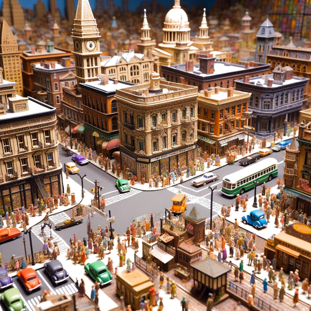 Create an image of intricate miniature model scene that encapsulates the vibrant essence and unique characteristics of City Passaic, in country New Jersey styled to echo the fascinating detail and whimsy of Miniatur World.