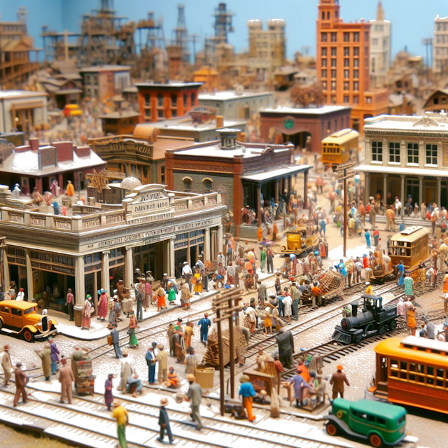Create an image of intricate miniature model scene that encapsulates the vibrant essence and unique characteristics of City Compton, in country California styled to echo the fascinating detail and whimsy of Miniatur World.