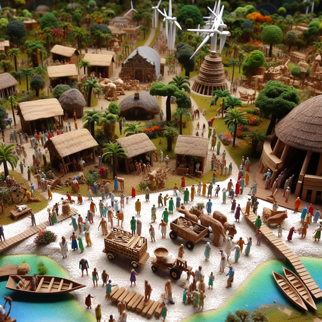 Create an image of intricate miniature model scene that encapsulates the vibrant essence and unique characteristics of Country Carolina do Norte, styled to echo the fascinating detail and whimsy of Miniatur World.