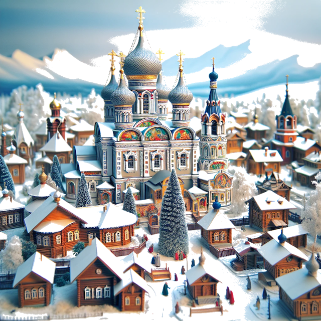 Create an image of intricate miniature model scene that encapsulates the vibrant essence and unique characteristics of Country Rusia, styled to echo the fascinating detail and whimsy of Miniatur World.