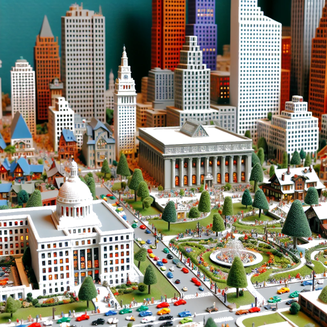 Create an image of intricate miniature model scene that encapsulates the vibrant essence and unique characteristics of City USA, in country Tampa styled to echo the fascinating detail and whimsy of Miniatur World.