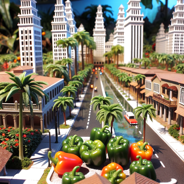 Create an image of intricate miniature model scene that encapsulates the vibrant essence and unique characteristics of City Plantation, in country Floride styled to echo the fascinating detail and whimsy of Miniatur World.