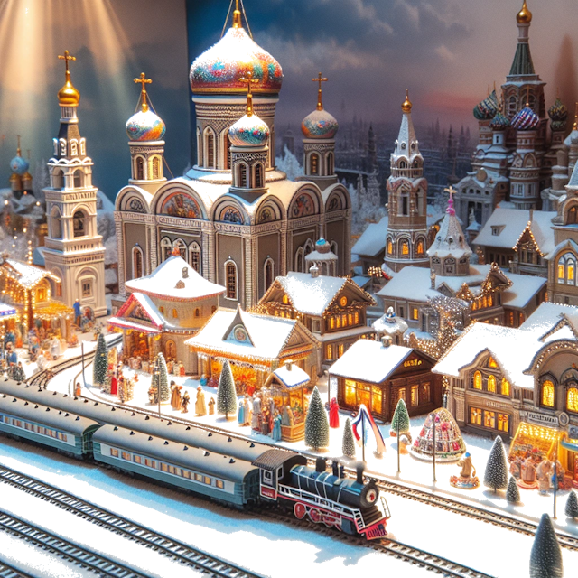 Create an image of intricate miniature model scene that encapsulates the vibrant essence and unique characteristics of Country Russian SFSR, styled to echo the fascinating detail and whimsy of Miniatur World.