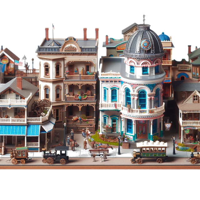 Create an image of intricate miniature model scene that encapsulates the vibrant essence and unique characteristics of City Stati Uniti, in country Florida styled to echo the fascinating detail and whimsy of Miniatur World.