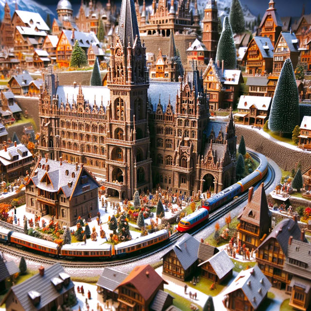 Create an image of intricate miniature model scene that encapsulates the vibrant essence and unique characteristics of Country Terre-Neuve, styled to echo the fascinating detail and whimsy of Miniatur World.