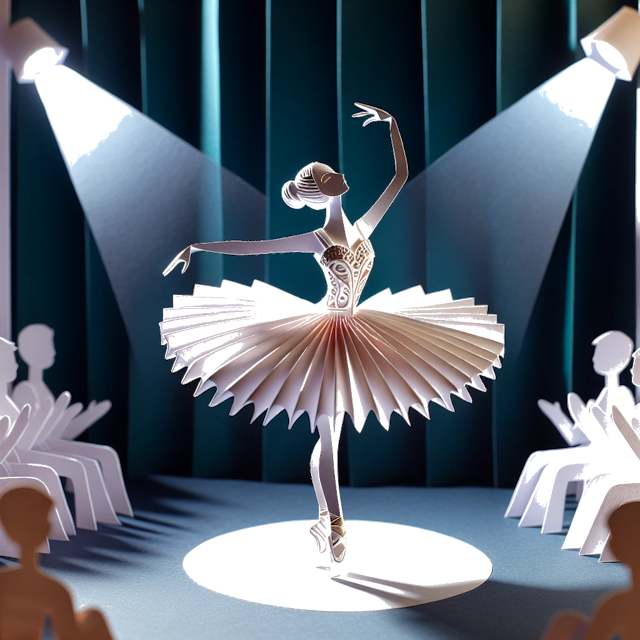 Create a paper craft image representing the profession: Dancer.