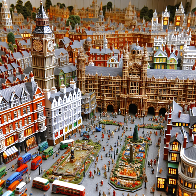 Create an image of intricate miniature model scene that encapsulates the vibrant essence and unique characteristics of City Hertfordshire, in country Inghilterra styled to echo the fascinating detail and whimsy of Miniatur World.