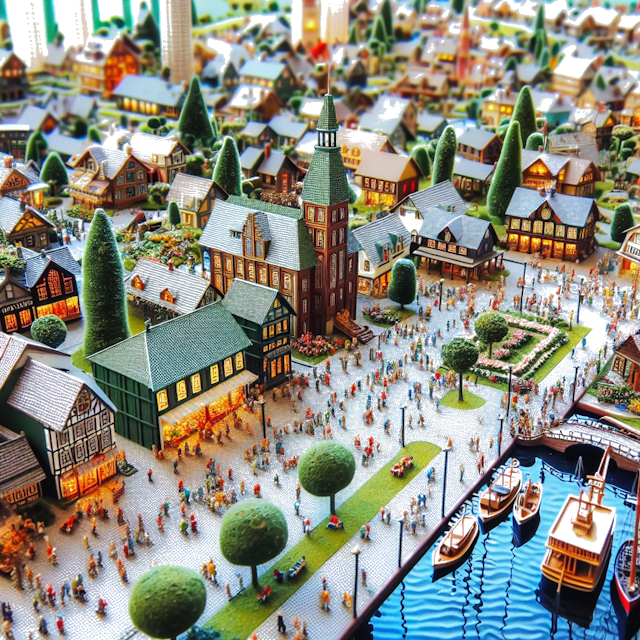 Create an image of intricate miniature model scene that encapsulates the vibrant essence and unique characteristics of City Louisiana, in country Stati Uniti d'America styled to echo the fascinating detail and whimsy of Miniatur World.