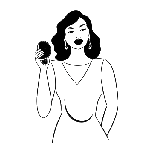 Line art drawing of a woman, representing Tana Mongeau, holding a mic and wine glass, with YouTube and OnlyFans logos beside her, symbolizing her diverse income sources.