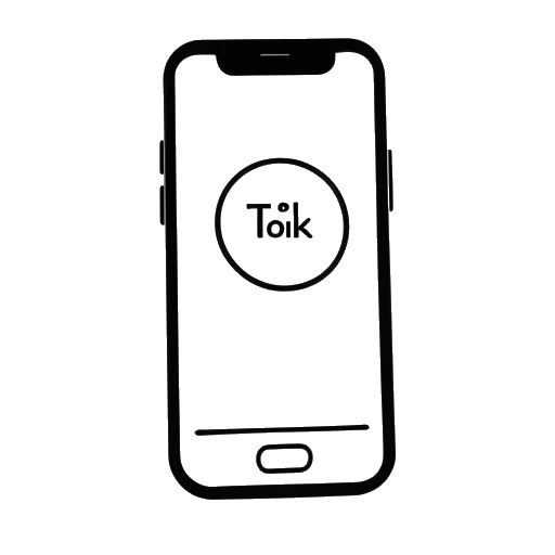 Disegno line art di un telefono cellulare che rappresenta Avery Cyrus, con il logo di TikTok e la data di luglio 2019