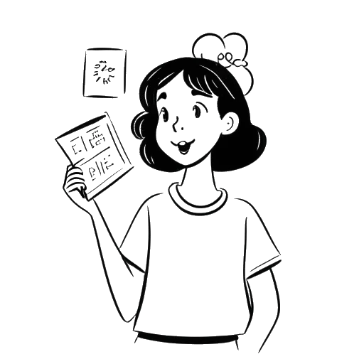 Line art drawing of a person, representing F1NN5TER's character Rose, holding a calendar with multiple periods marked on it, with a thought bubble coming out of their head