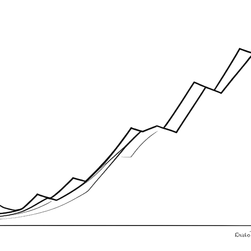 Line art drawing of a graph representing Jynxzi's growth in live viewers on Rainbow Six Siege in 2020.