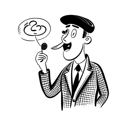 Line art drawing of a man representing the Critical Drinker, speaking in an exaggerated Scottish accent. A speech bubble contains Scottish slang.
