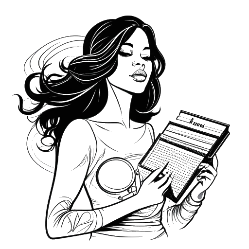 Dessin en noir et blanc de Maren Morris lançant son album 'Hero', mélangeant country et R&B.
