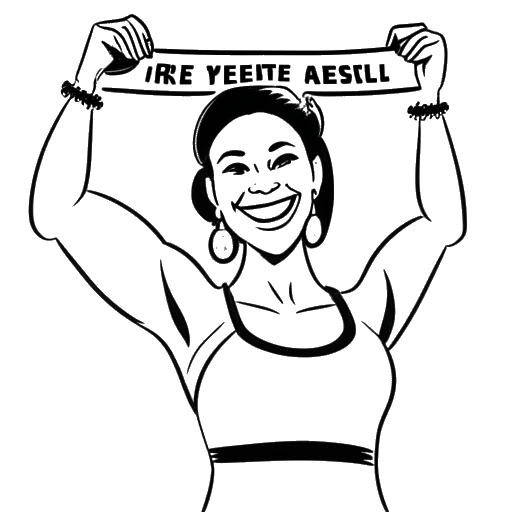 Line art drawing of Becky Lynch as the highest-paid female wrestler in WWE in 2020
