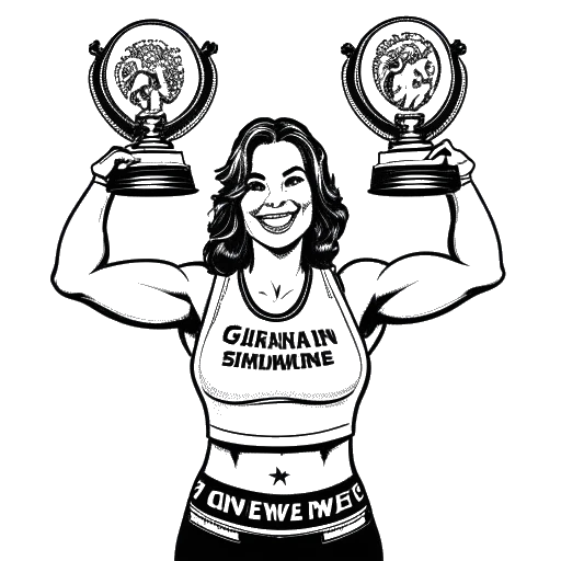 Line art drawing of Becky Lynch as a Sixth Women's Triple Crown and Grand Slam Champion