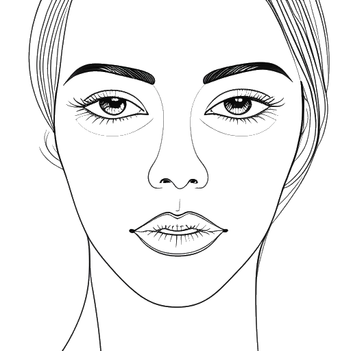 Line art drawing of a woman's face, representing Georgia Hassarati, showcasing her mixed Lebanese and Australian heritage.