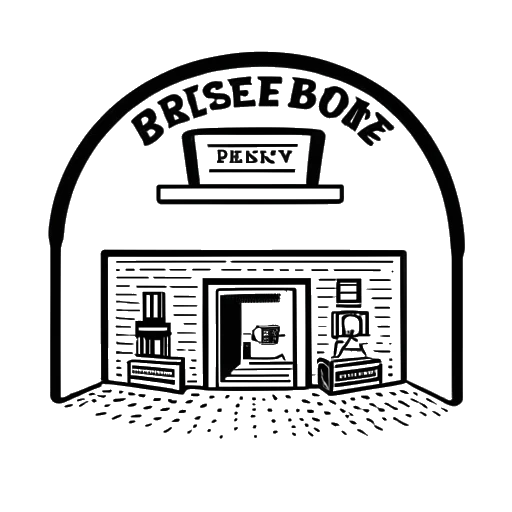 Line art drawing of a basement with the words Basement Boyz and a COVID-19 symbol.