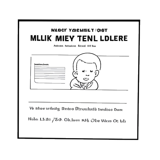 Line art drawing of a birth certificate with the name Maxwell Elliot Dent, born on April 3, 2003 in West Orange, New Jersey.