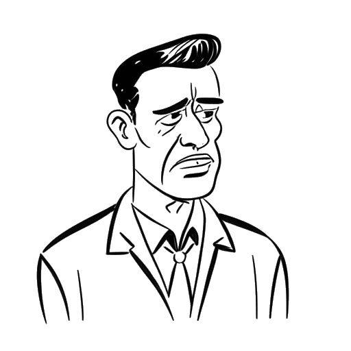 Line art drawing of a man representing Sneako, in the middle of a collaboration and a feud with other YouTubers