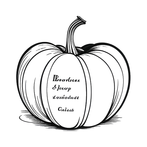 Lijntekening van een pompoen met een geboortecertificaat, ter ere van Noah Sebastians geboorte op Halloween