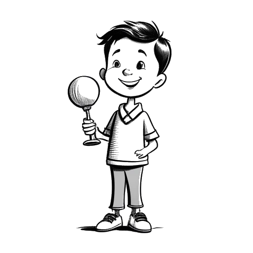 Line art drawing of Jonah Beres winning awards for his role in Balloon