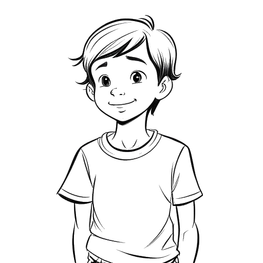 Line art drawing of Jonah Beres in a recurring role on Splitting Up Together
