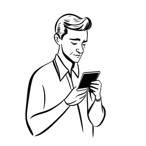 Dessin en ligne de Tee Grizzley regardant un téléphone, où il a vu la publication Instagram de Lebron James qui a augmenté ses ventes de disques