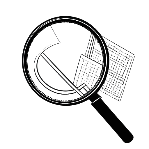 Line art drawing of a magnifying glass over a video game screen displaying manipulated scores.