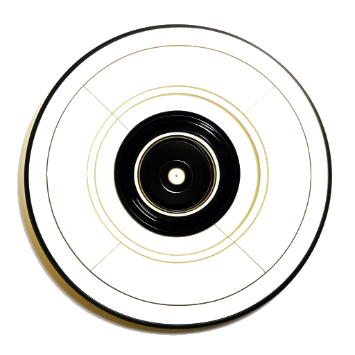Strichzeichnung einer goldenen Schallplatte, die die Goldzertifizierung für Andreas Bouranis Debüt-Single 'Nur in meinem Kopf' repräsentiert