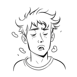 Line art drawing of Cryaotic, a man with a troubled expression, surrounded by an aura of controversy.