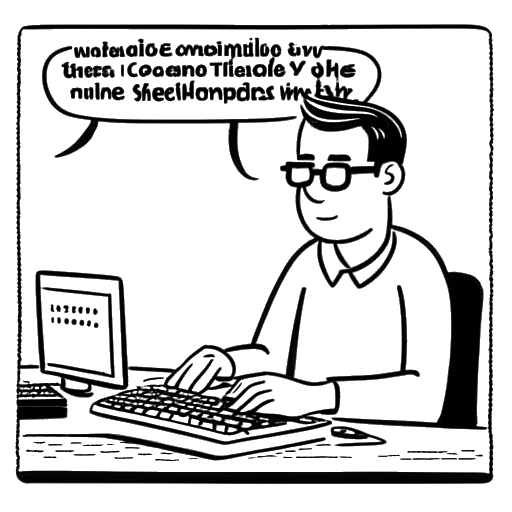 Dibujo de arte lineal de un hombre, representando a Cryaotic, con gafas, ojos azules y cabello castaño claro, sentado en un escritorio con una computadora, y un globo de diálogo que contiene las palabras 'Canal de Twitch permanentemente prohibido' con un calendario mostrando la fecha '9 de septiembre de 2020' en el fondo, todo en un fondo blanco.