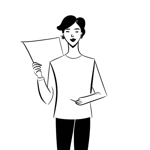 Line art drawing of a person, representing Chris Chan, celebrating their legally changed gender.