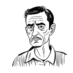 Line art drawing of a man, representing Dhar Mann, with expressions of dedication and success, symbolizing his journey from a one-bedroom apartment to a multimillionaire entrepreneur.