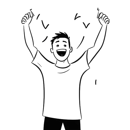 Line art drawing of Dhar Mann celebrating 10 million subscribers and 1 billion views on his YouTube channel.