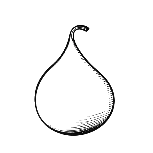 Dibujo de arte lineal de una pera no binaria que representa la promoción de la aceptación y comprensión de Shoe0nHead.