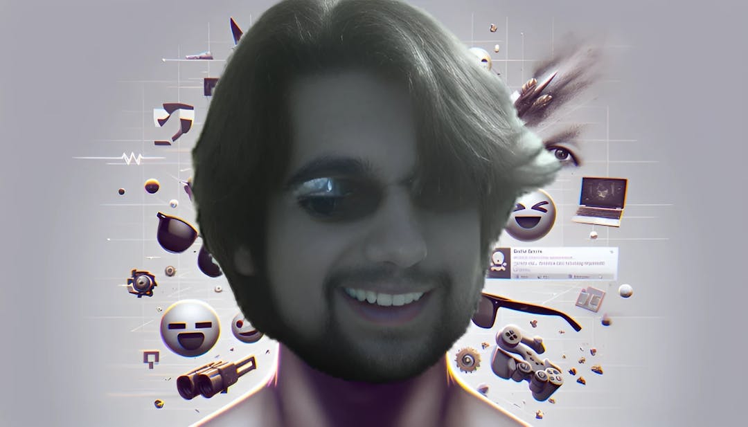 Mister Metokur (James Augustine), sporting sunglasses and a sardonic smile, surrounded by internet-themed elements in a vibrant and engaging thumbnail image.