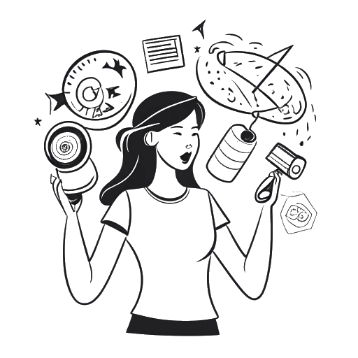 Line art drawing of a young woman, representing Olivia Rodrigo, advocating for mental health, gender equality, and STEM education.
