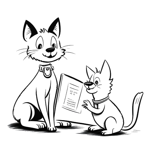 Line art drawing of Charli D'Amelio as Tinker in the animated film 'StarDog and TurboCat'.