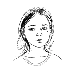 Dibujo en estilo de línea de una joven representando a Greta Thunberg, con determinación y resiliencia, sobre un fondo blanco.