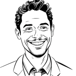Line art drawing of Roberto Gonzalez, known as Fanum, an influential YouTuber with a charismatic smile, stylishly dressed, confidently speaking in front of a camera. He is a creative content creator, known for his captivating videos that resonate with his audience.