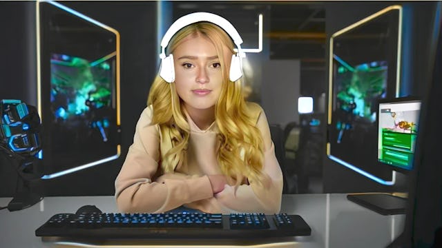 Isabell Schneider, known as HoneyPuu, engaged in playing League of Legends at her high-end gaming setup