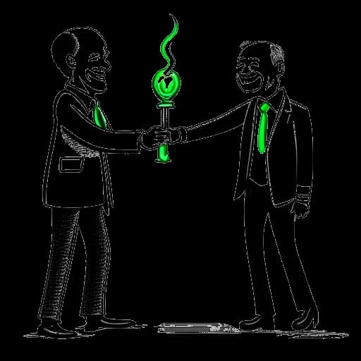Dibujo de arte lineal de Olaf Scholz, liderando la candidatura olímpica de Hamburgo y formando una coalición con Los Verdes