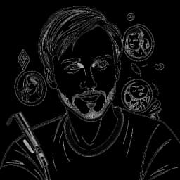 Lijn kunsttekening van PewDiePie's invloed op digitale contentcreatie en internetcultuur, waarbij zijn significante en blijvende impact wordt benadrukt. De afbeelding is in zwart-wit tegen een witte achtergrond afgebeeld.